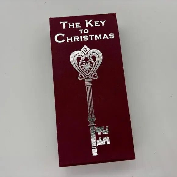 Christmas Tree Gods Key Ornament Big KEY Don’t Forget God Saying Original Box - Picture 3 of 5